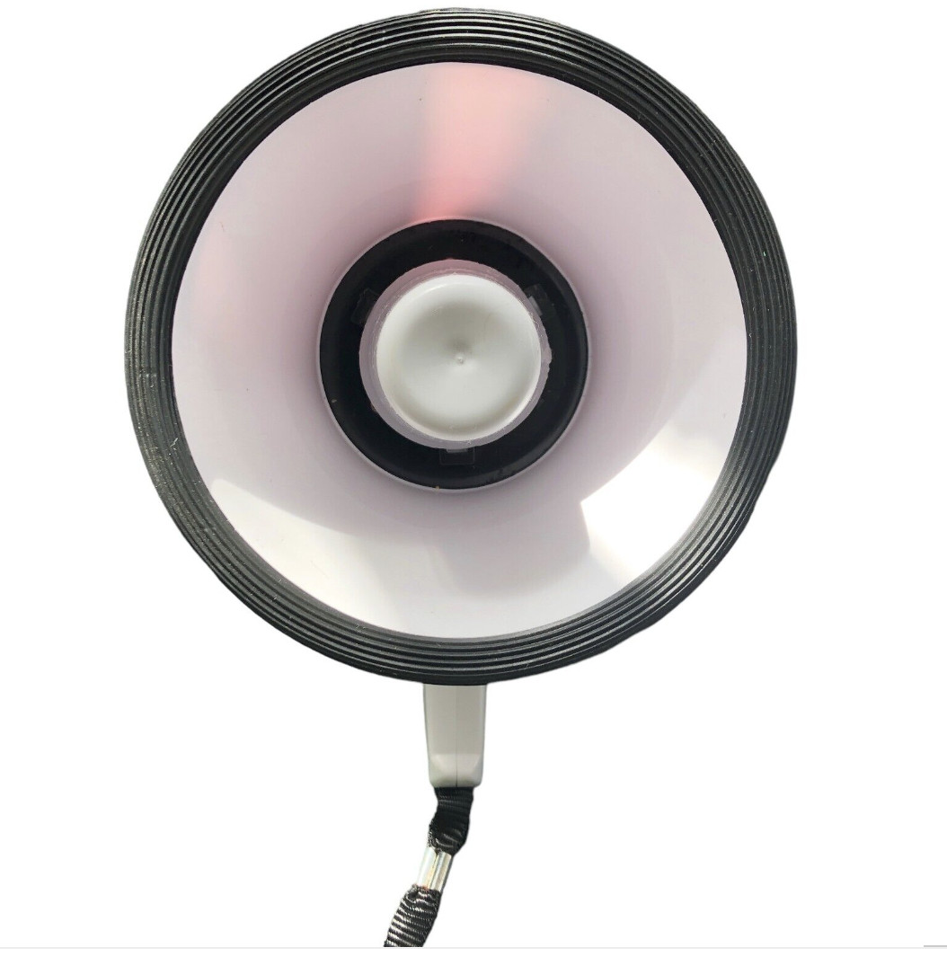 7in Lithium Battery Operated Bullhorn Plastic Mega Phone Record Voice TF Card