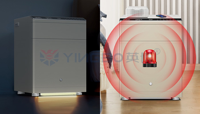 Double Alarm Auto Open Smart Safe Box With Fingerprint Lock