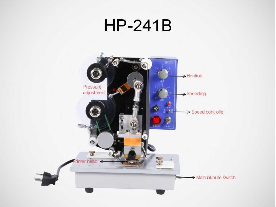 Electrical Ribbon Printing Machine Date Printer 350 * 340 * 525 MM Size
