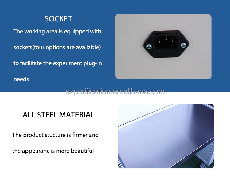 99.99% 0.3um Cleanroom Equipment Biological Safety Hood Customizable Laminar Flow Hood For Food Shop