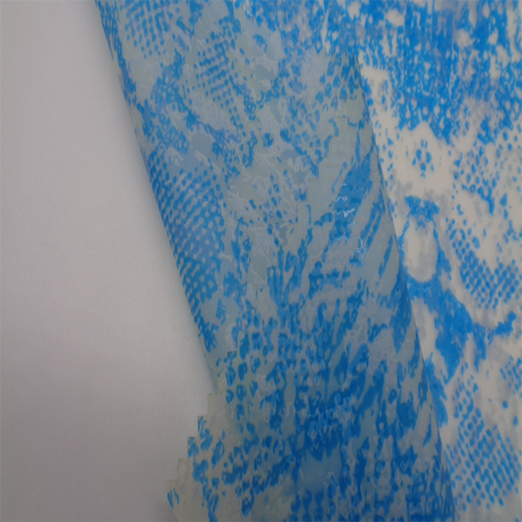 Printed 100 TPU Winter Jacket Fabric 198gsm Water Resistant