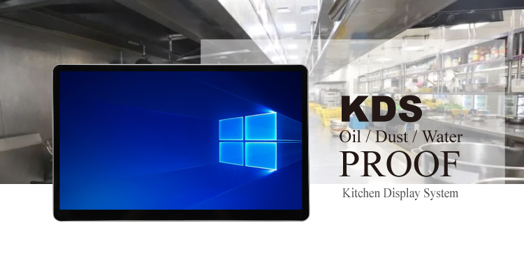 18.5/21.5 Inch Waterproof Touch Screen Panel PC for Commercial Kitchen Display System