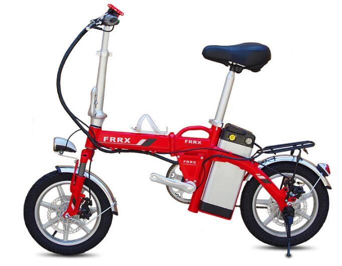 Blue 48V 25AH Folding E Bicycle Long Range 160KM 14 Inch Folding Electric Bike
