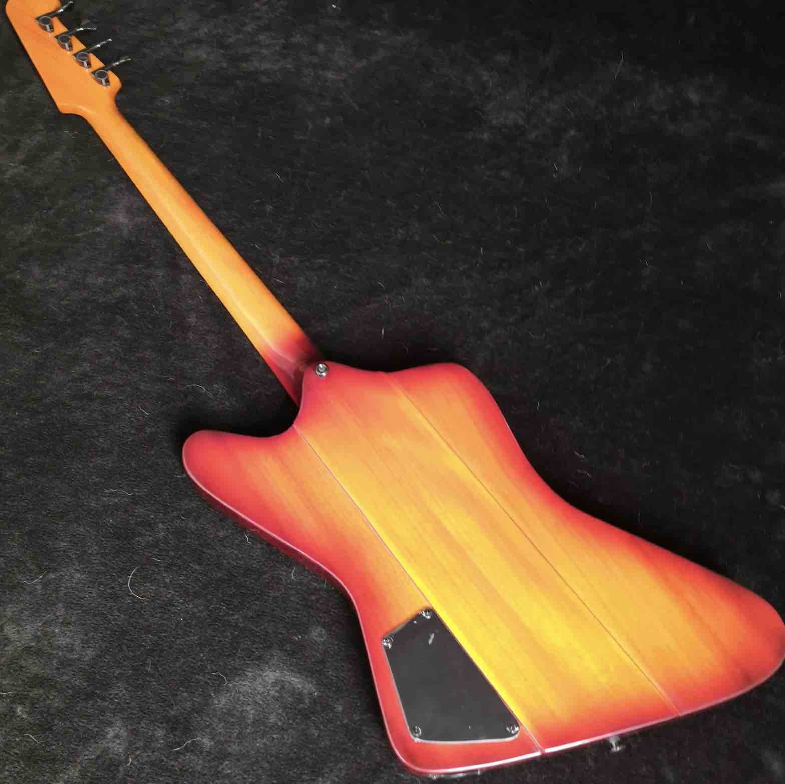 Custom 4 Strings Electric Bass Guitar with White Overlay Mahogany Body Neck Rosewood Fingerboard Custom Logo is OK