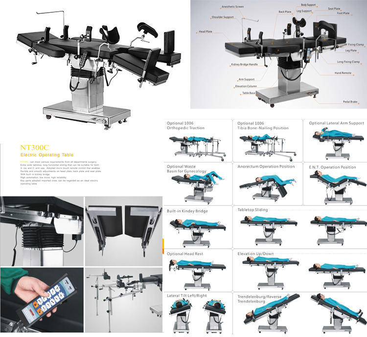 Clinic Hospital Equipment Multi-purpose Electrical Medical Surgical Operating Table