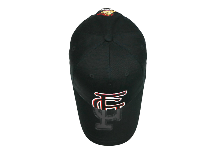 FUN black rubberized silk sreen printing 5 panels hat
