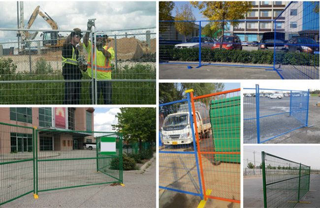 ISO 9001 Temporary Construction Site Security Fencing Panel 6ft×10ft 2x4''