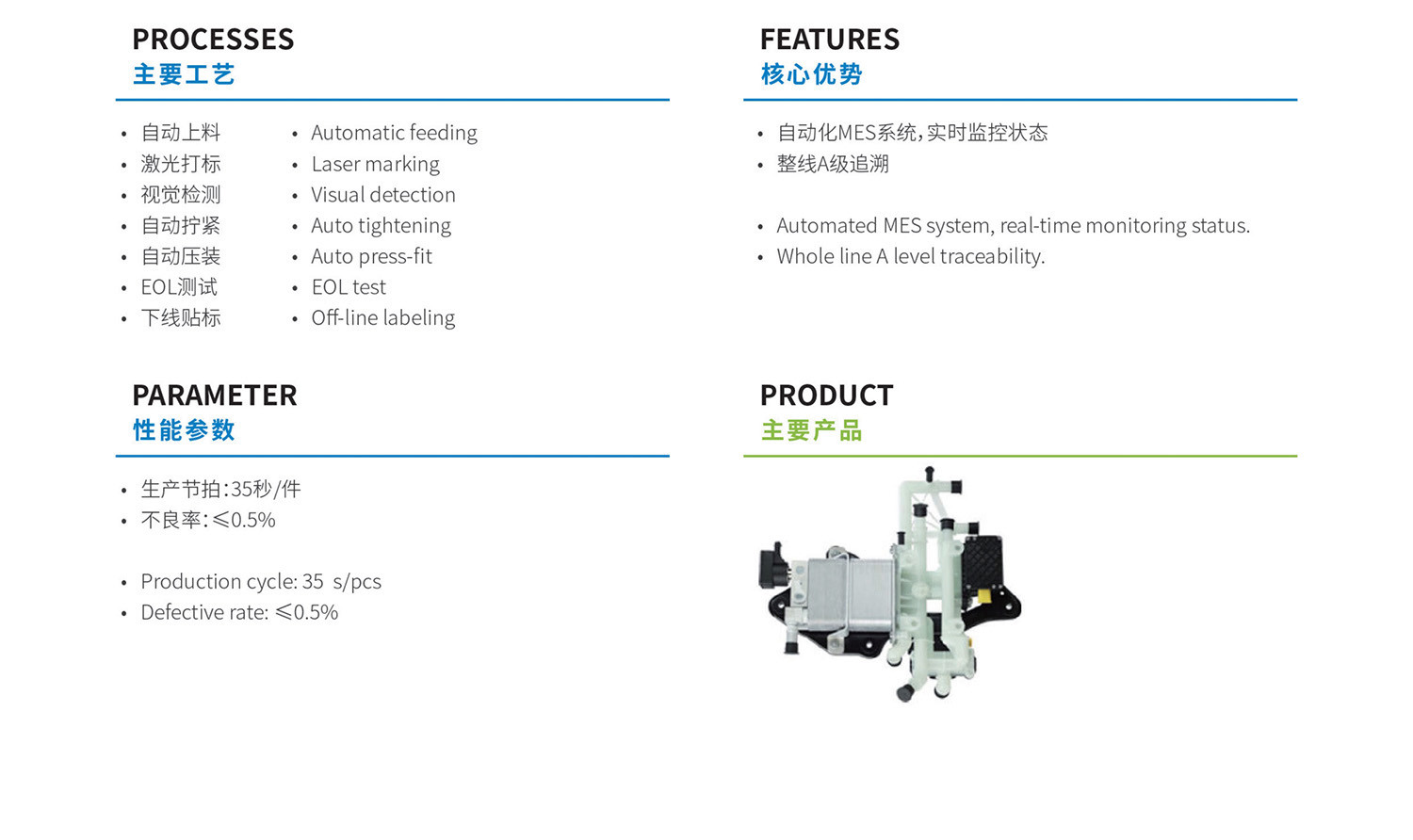 PLC Automotive Industry Assembly Line for Thermomanagement Integrated Module