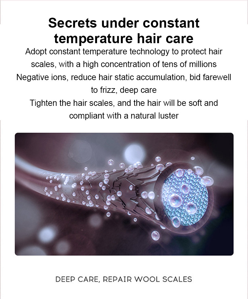Professional Salon 20*5cm Portable Hair Blow Dryer For Camping