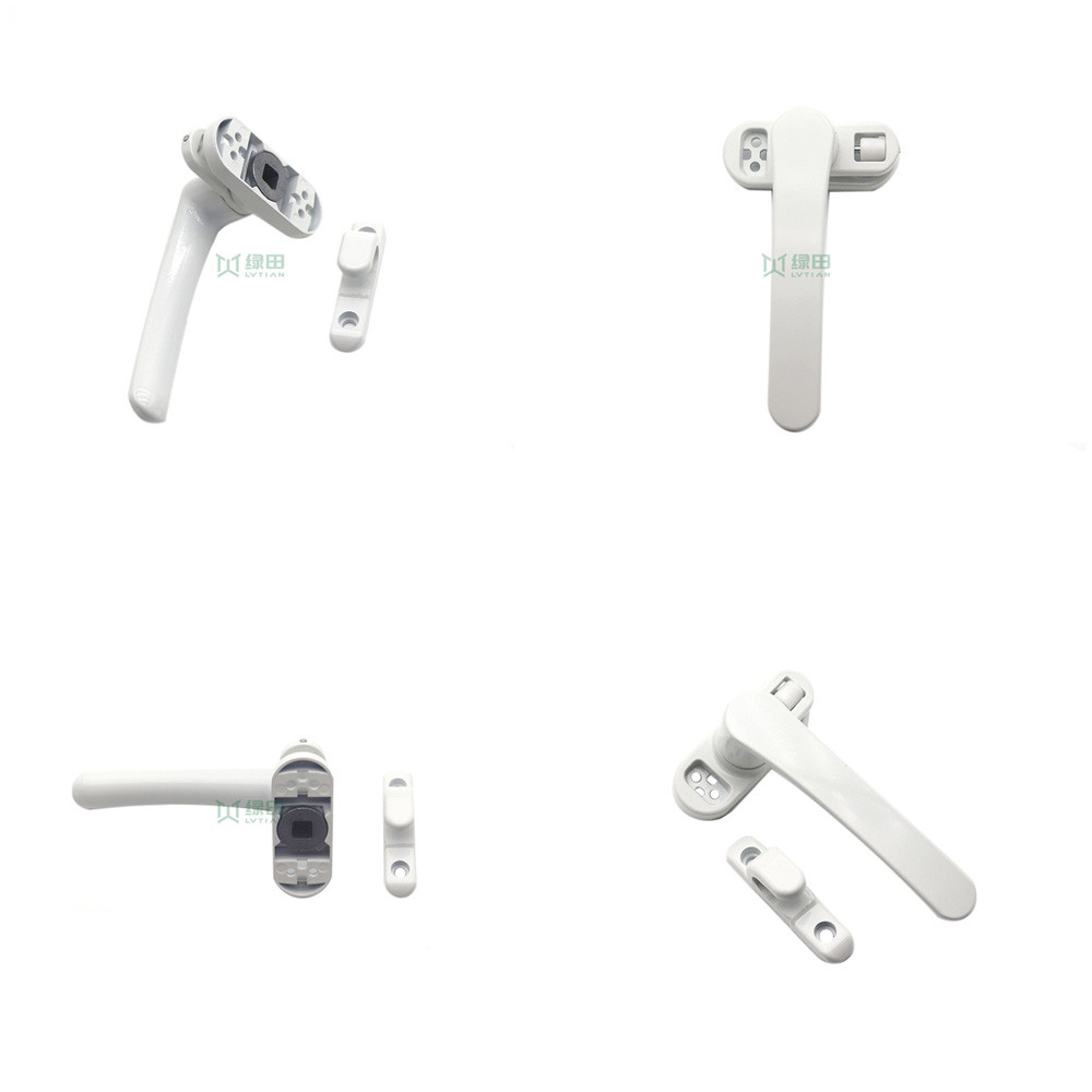 Seven Character White Flat Foot Casement Window Handle Door Window Solid Aluminum