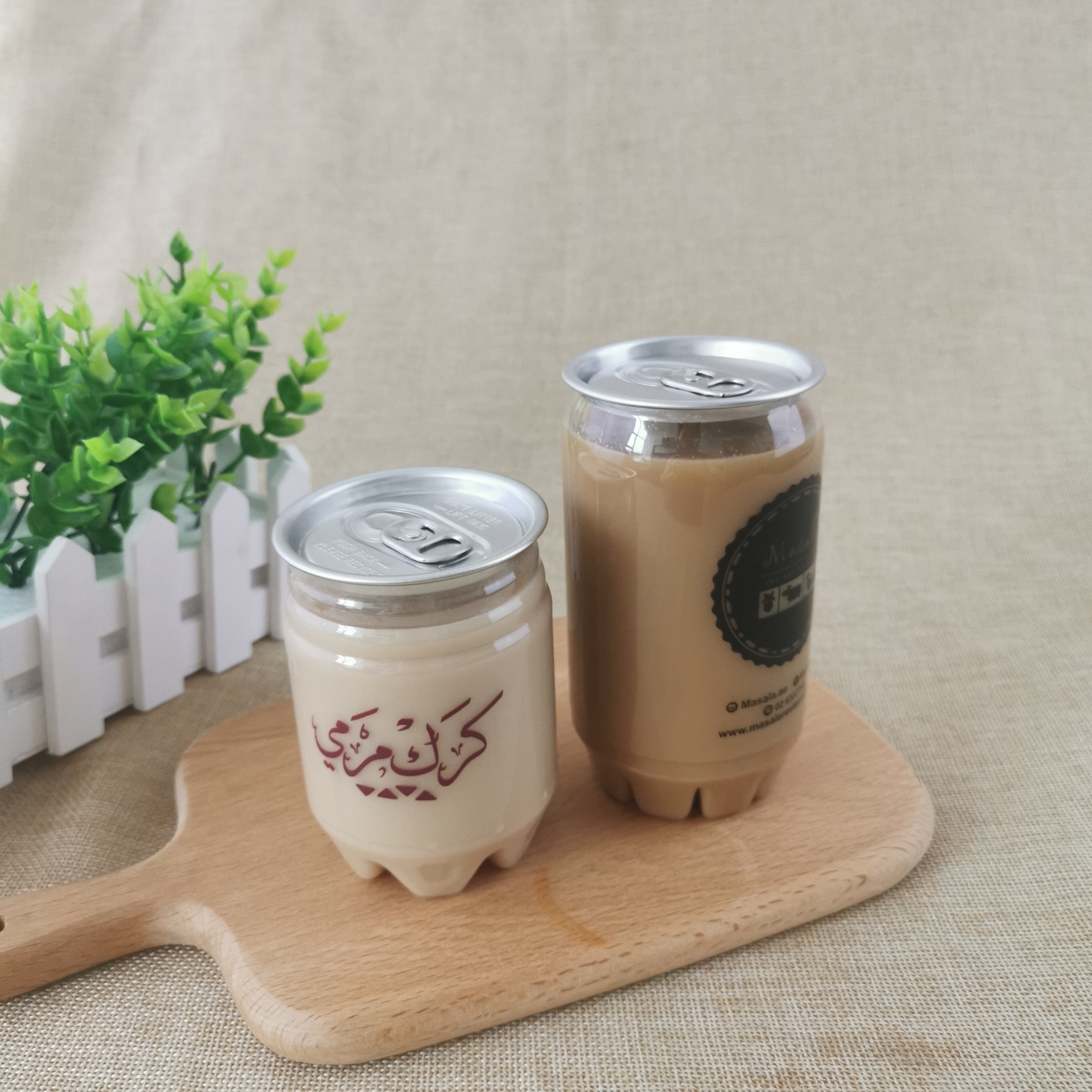 250ml Clear Easy Open End 90mm PET Plastic Beverage Cans