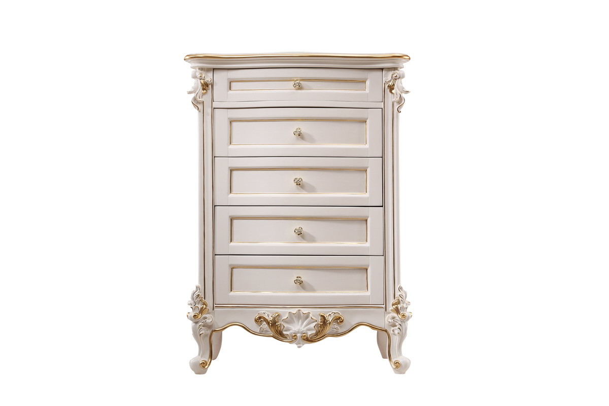 Luxury Fabric Bed Sets of Ivory White wooden Furniture in high quality brands from China factory for Villa house