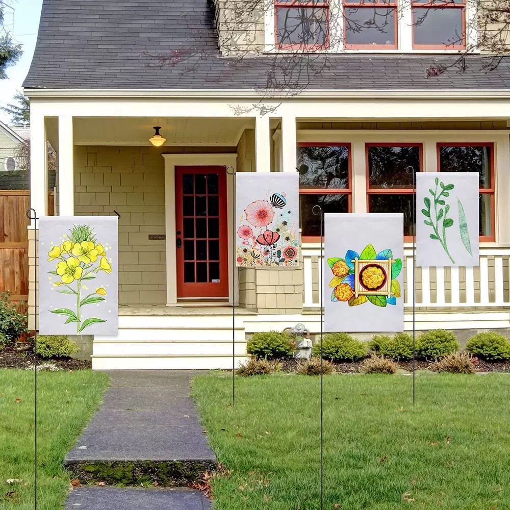 White Sublimation Garden Flag Blanks For DIY Personalized Double Sided Photo Printing
