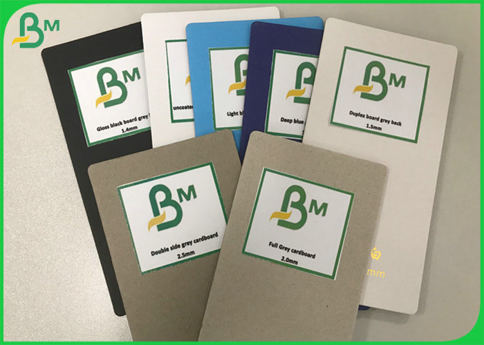 Recycled Pulp 1mm To 2mm Thick Double Sides White Color Duplex Cardboard Sheets
