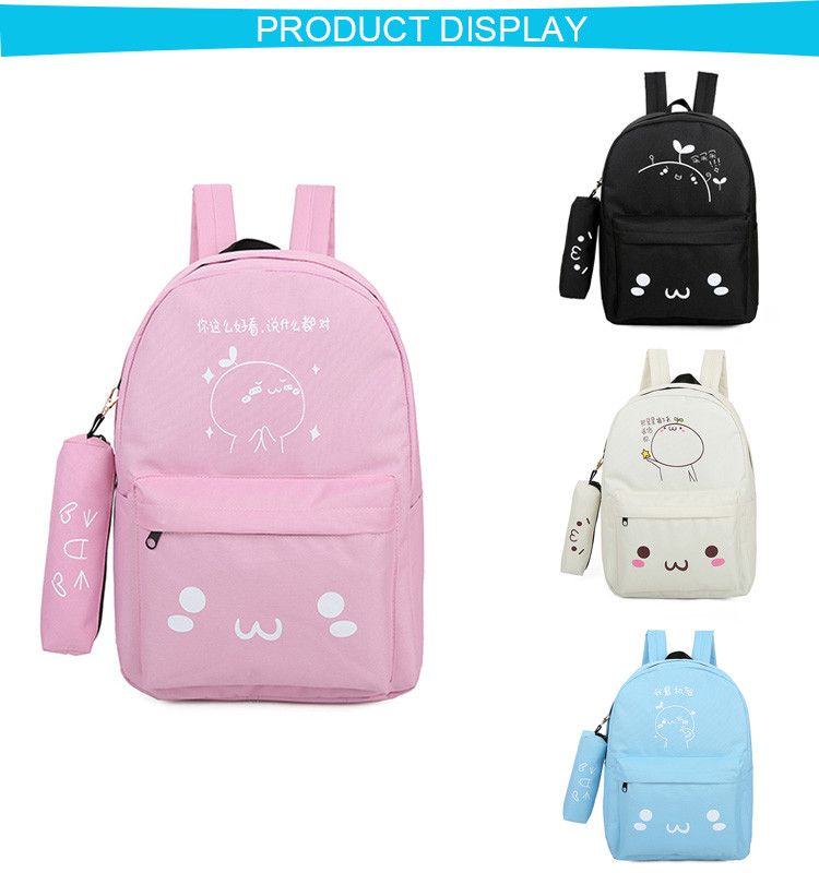 2016 New Style Lowest Price Canvas Materials Middle Teenage School Bags For Students