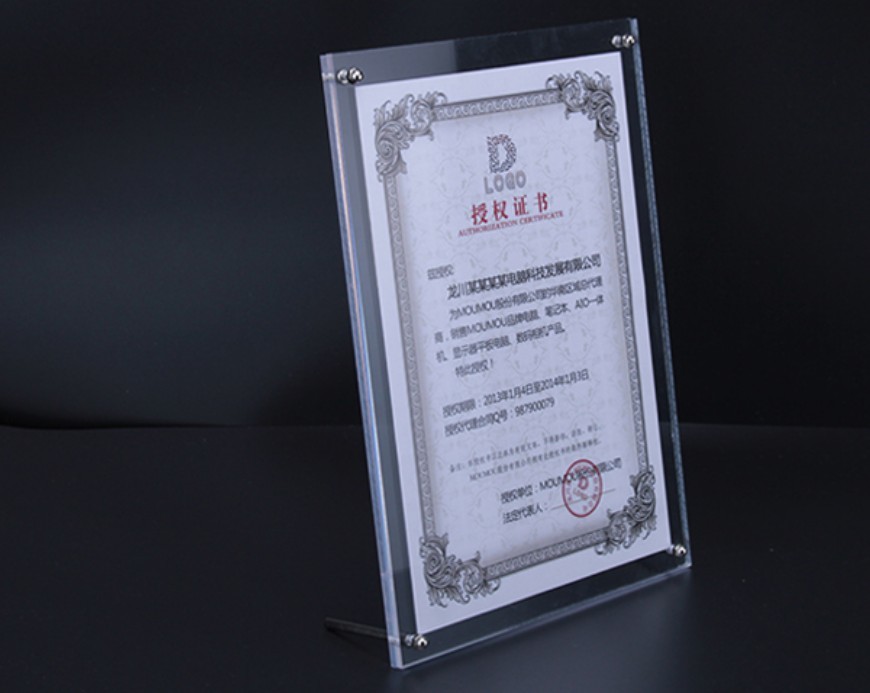 Clear Acrylic Photo Frame A4 A3 Certificate / Business License Frame