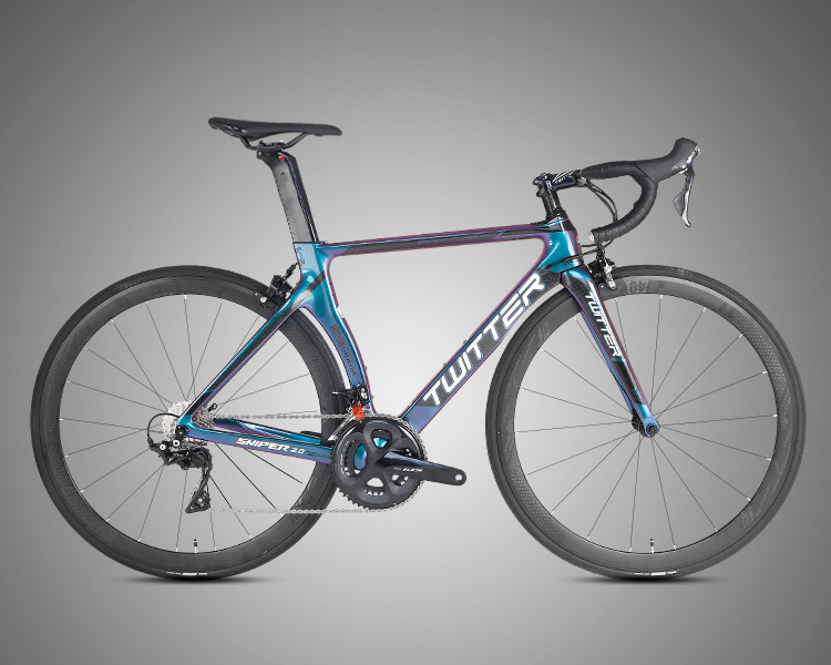 Long Lasting Carbon Fiber Touring Bike Holographic Colour Frame For Adults