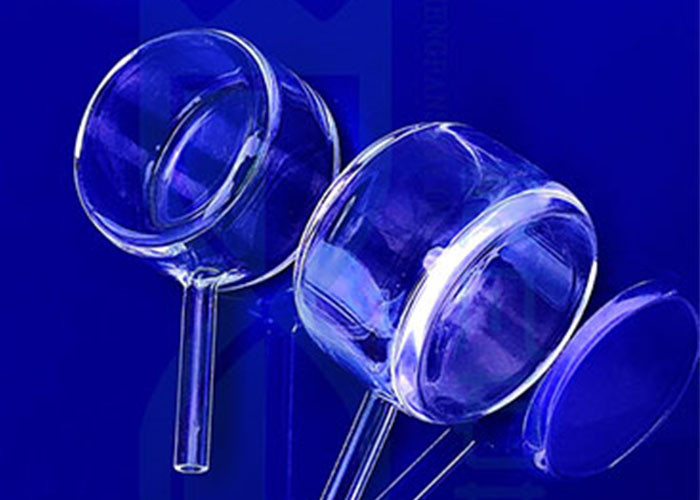Transparent Three Necks Od 500mm Quartz Round Bottom Flask