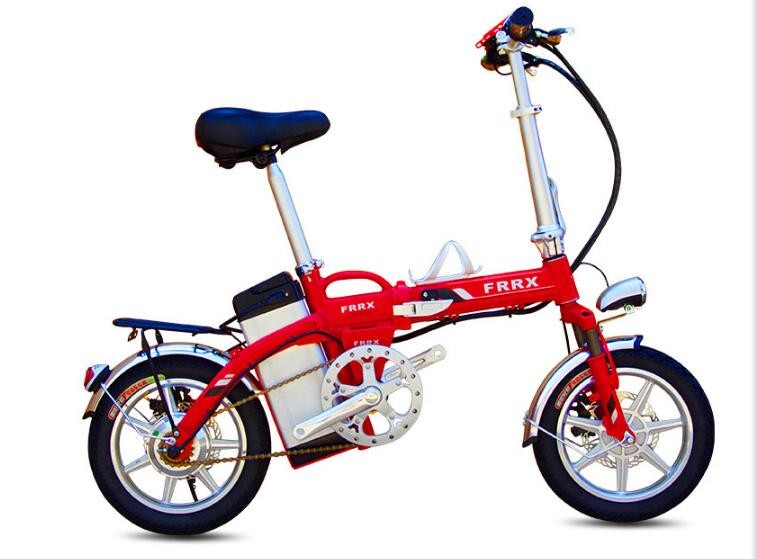 Max Speed 30km/H Small Electric Folding Bike 14 Inch With Battery Indicator