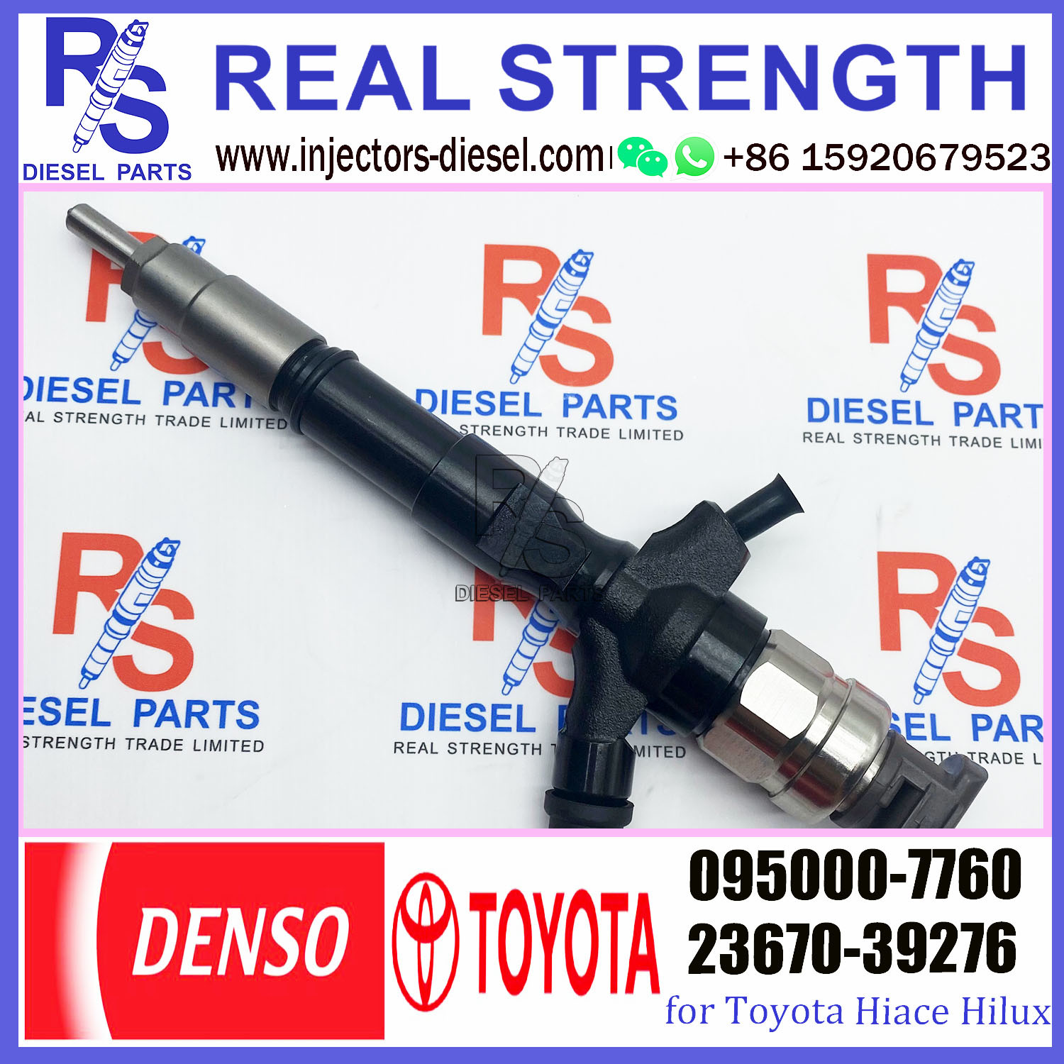 ISO HIACE 2KD FTV Injector Common Rail 095000-7760 23670-30300
