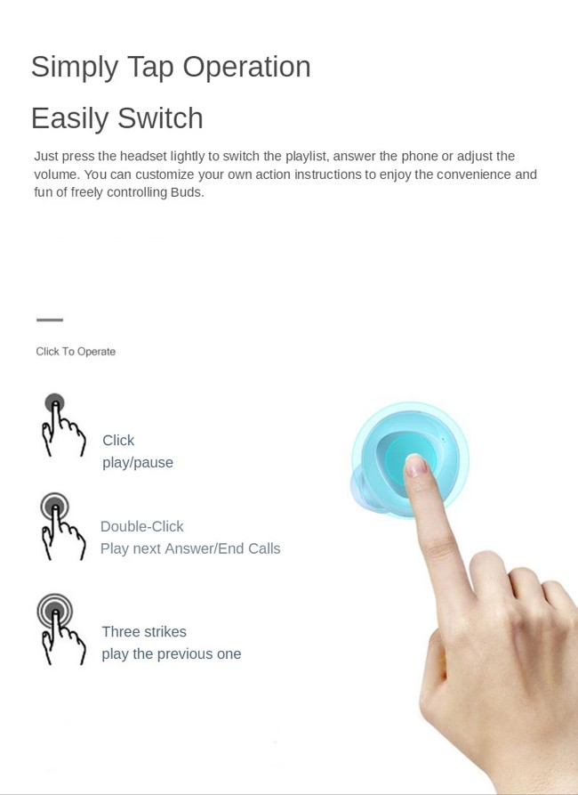 BT 5.0 Waterproof IPX6 TWS Bluetooth Earphones 350mAh Charging Box