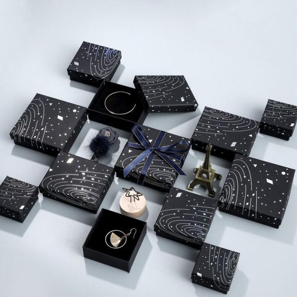 Luxury Paper Jewelry Boxes Offset Printing Necklace Earring Cardboard Gift