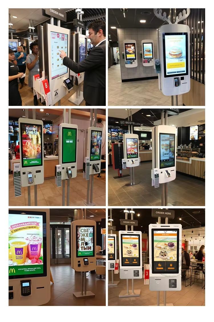 21.5" 24" 27" 32" Self Service Payment Kiosk Max Resolution 1920*1080 Digital Restaurant Menu Display