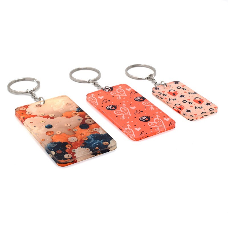 DIY Personalized Sublimation Blank Acrylic Keychains For Sublimation Photos Printing