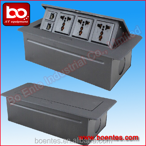 Table Hidden Connection Box / Pop Up Power Socket Box for Conference Furniture