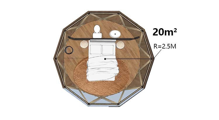 ​Light Steel Frame Movable Cabin Hotel Prefab Geodesic Dome House Dome Kits Deepblue Smarthousing