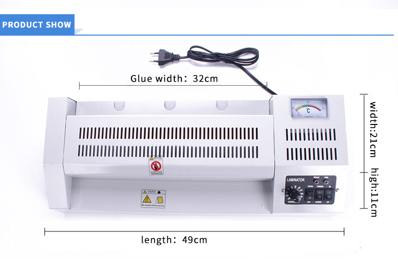 7.5Kg Paper Size A3 Desktop Laminator with Excellent Sealing and Sealing Performance
