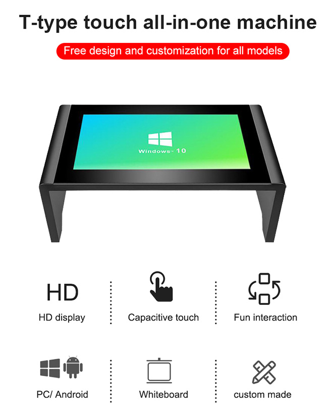 43 Inch Smart Touch LCD Multitouch Coffee Table With Windows