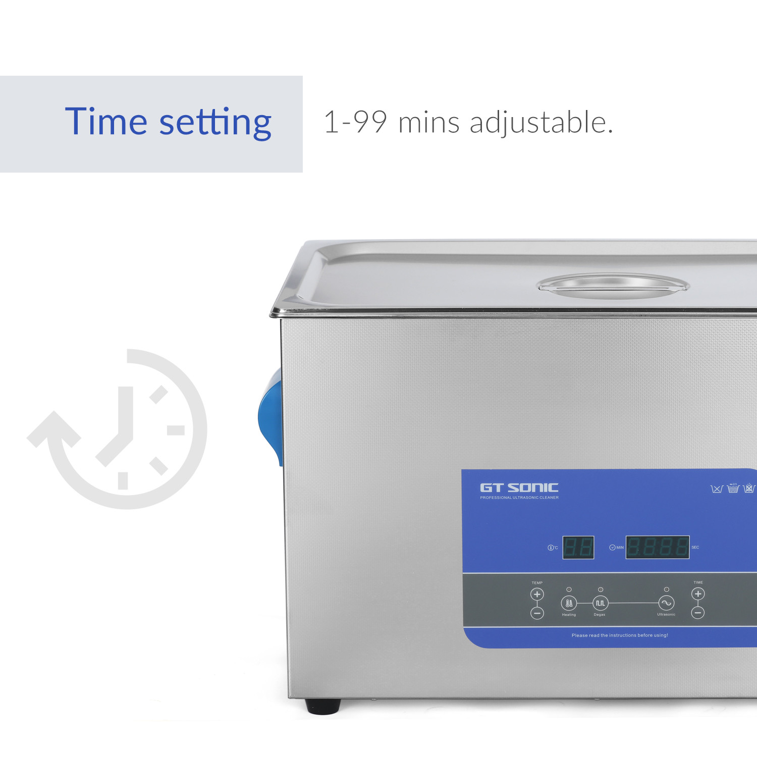 20L 40KHz Vegetable Cleaner Device With Digital Timer Heater For Instruments Industrial Parts