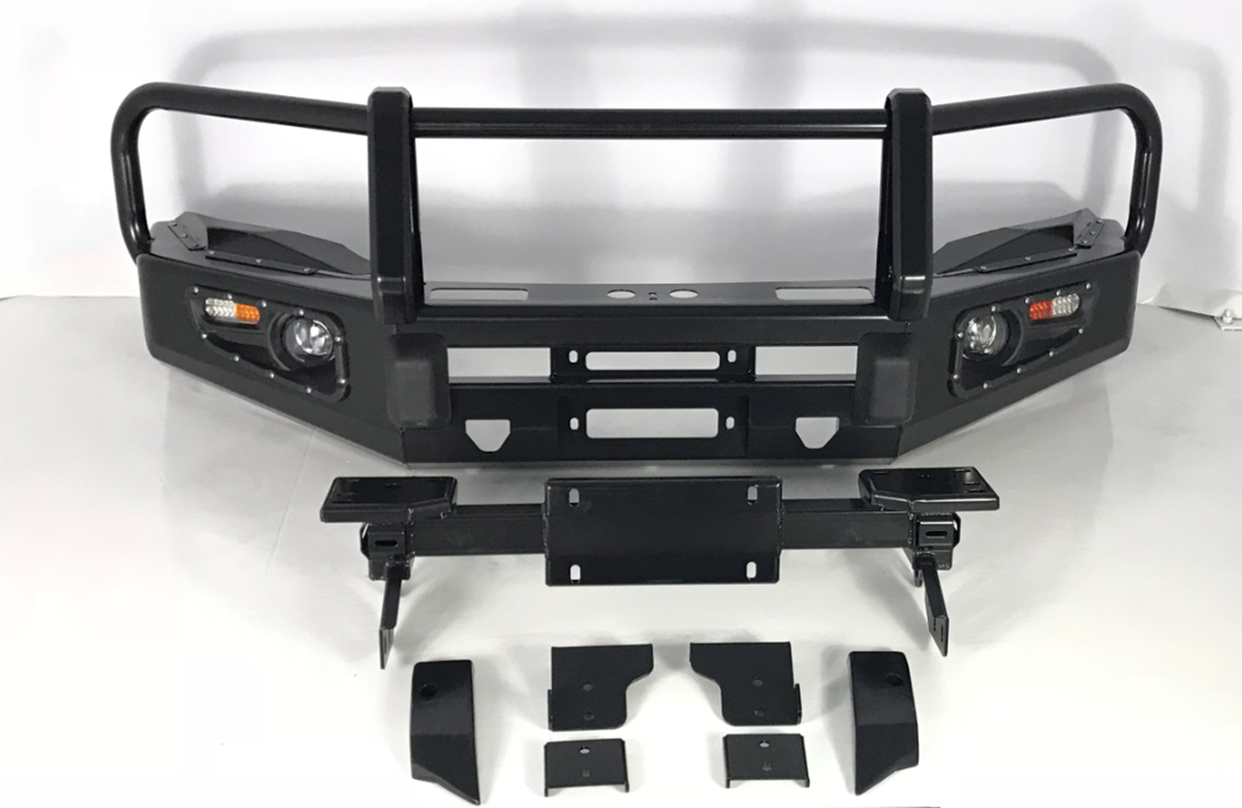 LED Light and Winch Mounting Tray Plate Front Bumper for Toyota Hilux D-Ring Included