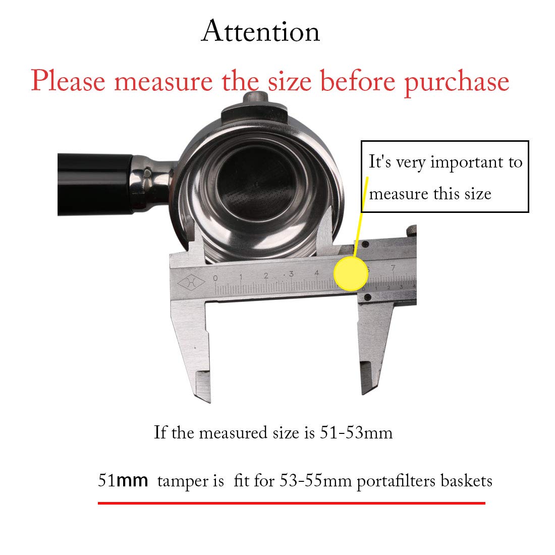 Round Base Durable Stainless Steel Tamper Adjustable Espresso Tamper