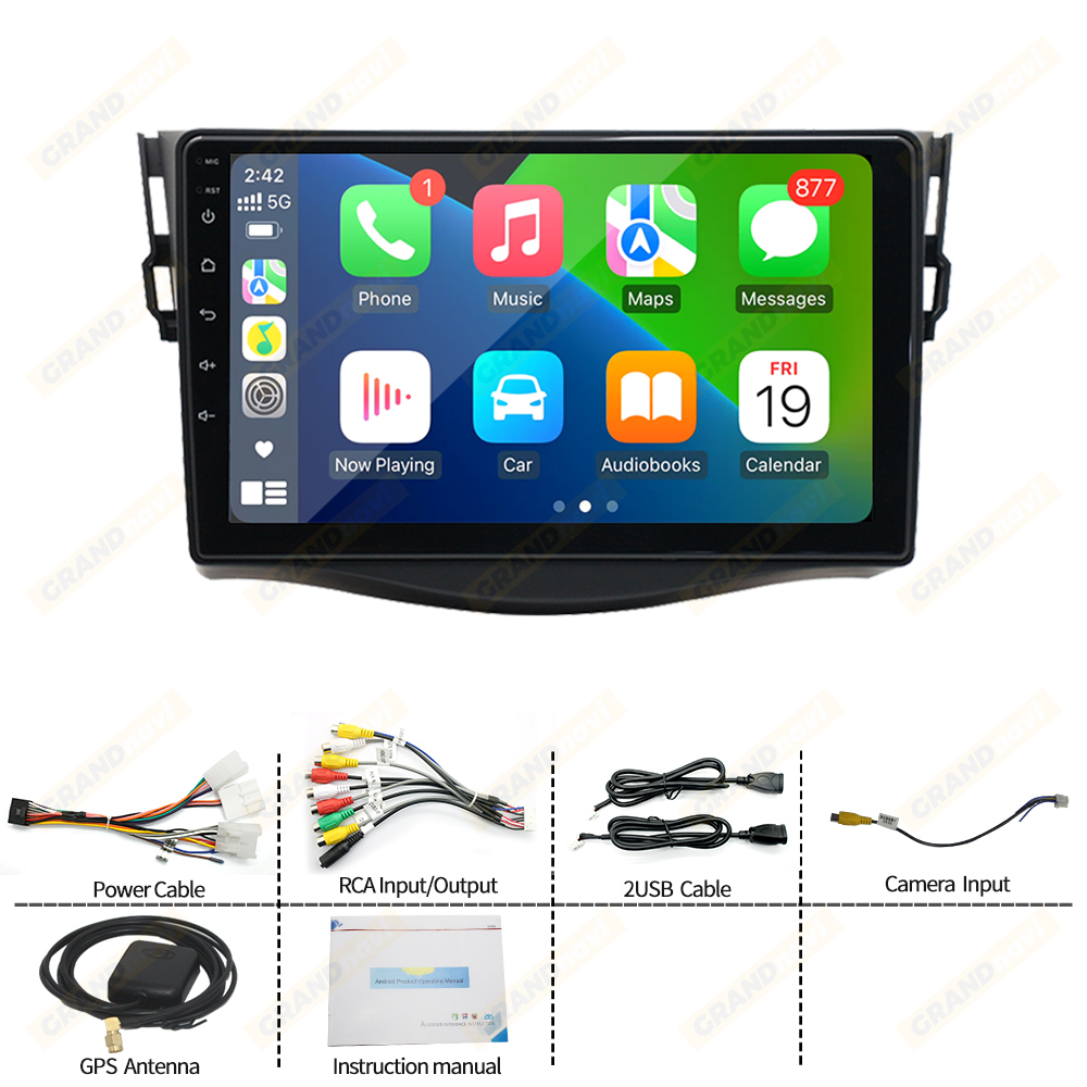 2Din Car Android Stereo Automotive Multimedia Player for Toyota RAV4 Rav 4 2007-2012
