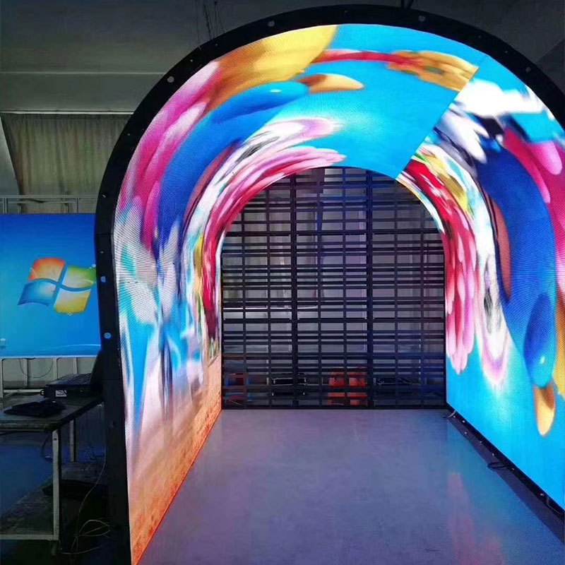 IP45 Practical Bendable LED Screen , Multiscene Flexible LED Video Wall