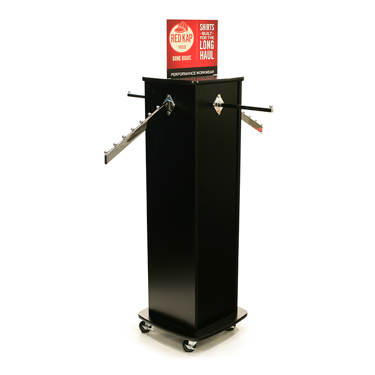 Metal Custom Display Stand Outer Door Products Tower Pop Displays With Casters