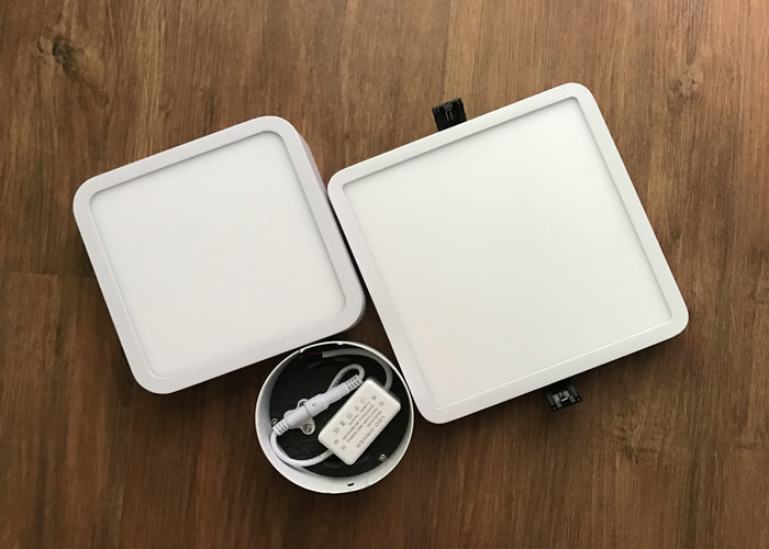 12w Square Led Slim Panel Light White Black Fixture 960lm 3mm Lgp Thickness