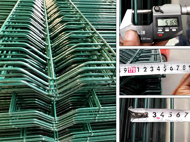 Welded Wire Mesh Triangle Fencing Playground 4.0mm 75*150mm Green Color