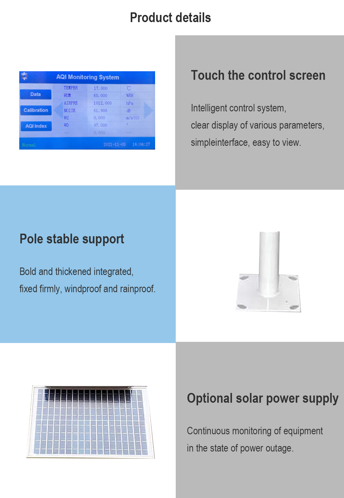 Ms800a Air Pollution Monitoring Devices Voc / O3 / CO / SO2 / PM2.5/ PM10