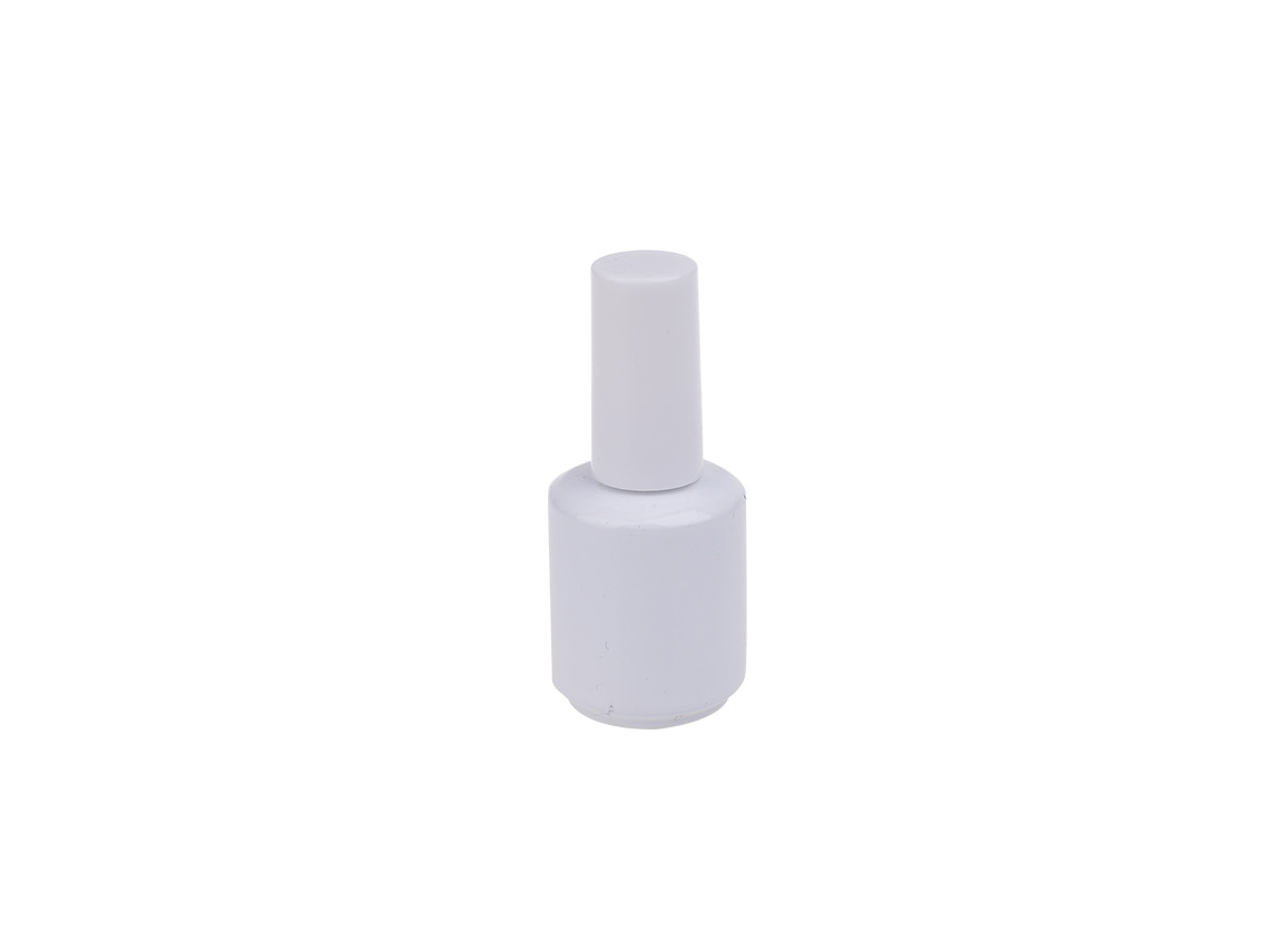 white powder coating gel polish bottle thick tough coating 15ml round gel polish bottle nail polish packaging LESS MOQ