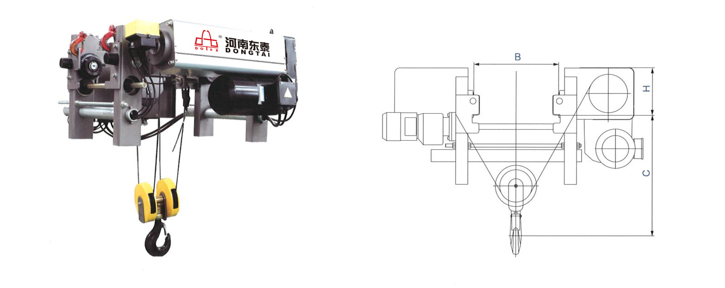 Single Girder Industrial Electric Hoist Remote Control Electric Power Hoist Building Lift Machine
