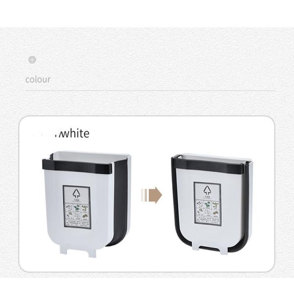Customized Collapsible Hanging Trash Can White Folding Kitchen Trash Can
