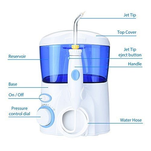 Coutertop family use Dental Care oral irrigator dental spa 600ml with 9 tips OEM logo and color