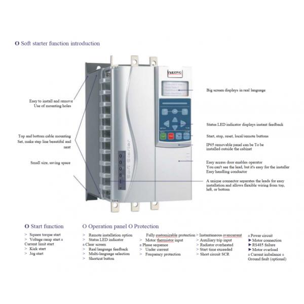 Soft Starters with Integrated Bypass (5.5-500 kW) for Crushers and Pumps