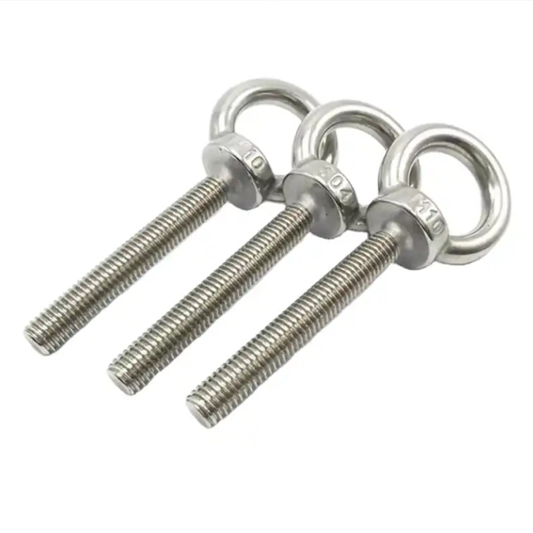 904L Stainless Steel Lifting Ring Screw Eye Bolts M8 M10 Full Thread High Quality