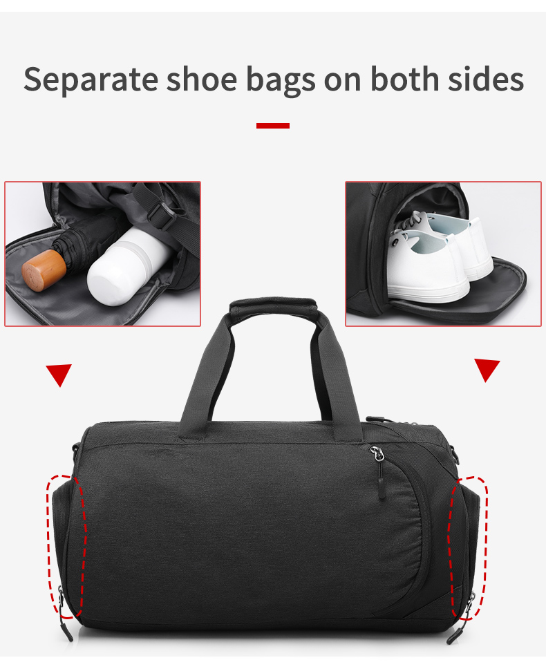 OEM Custom Logo Travel Duffel Backpack Garment Duffle Bag Multi Storey