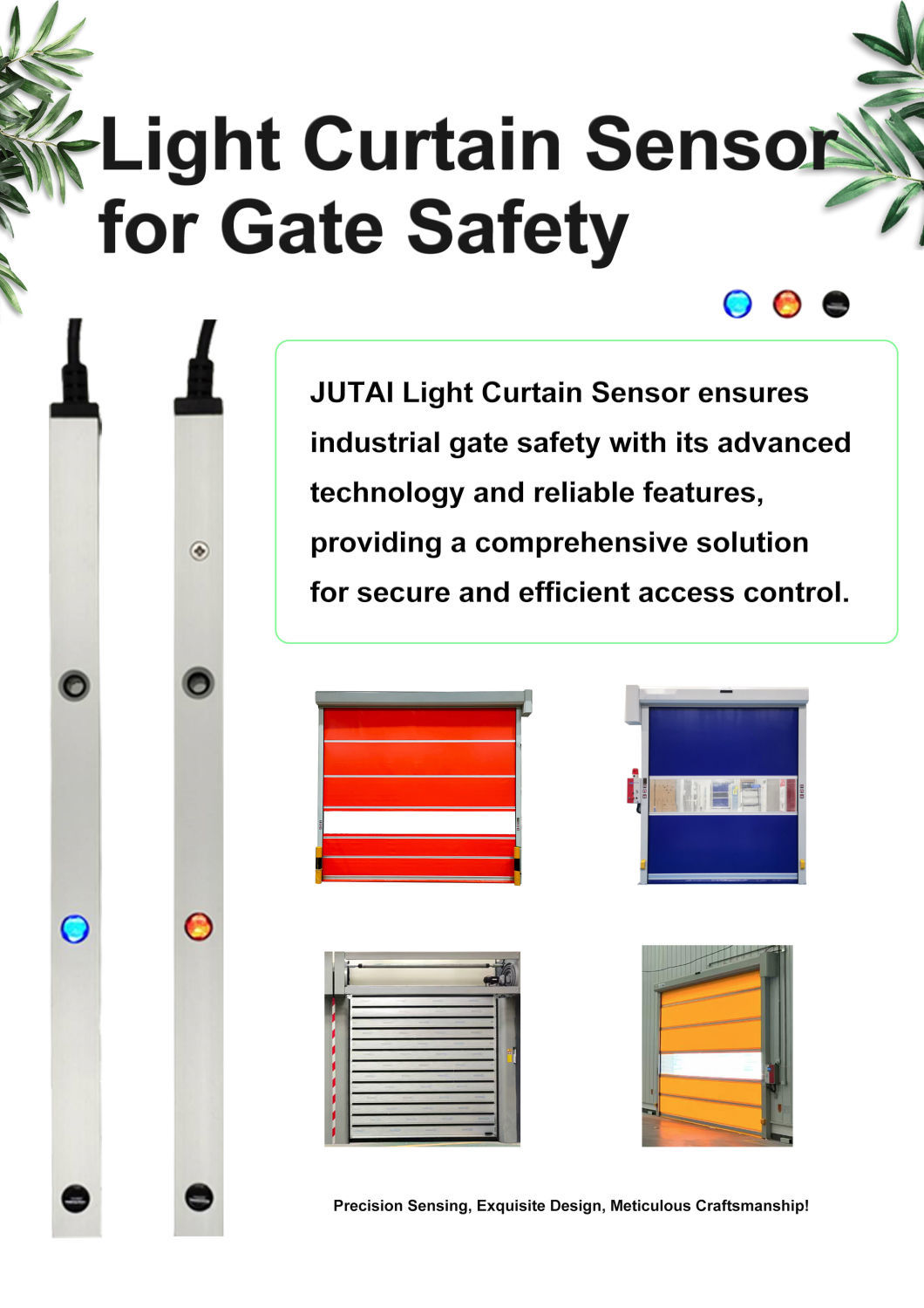 8-Beam 1.5m Safety Light Curtain Sensor