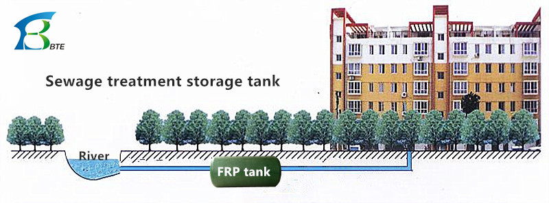 Septic Tank FRP Storage Tanks Water Machine For Sewage Treatment